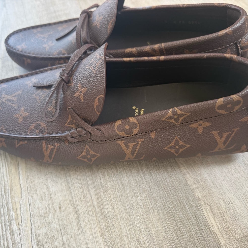 Louis Vuitton Dark Brown Monogram Loafers - Picture 3 of 7
